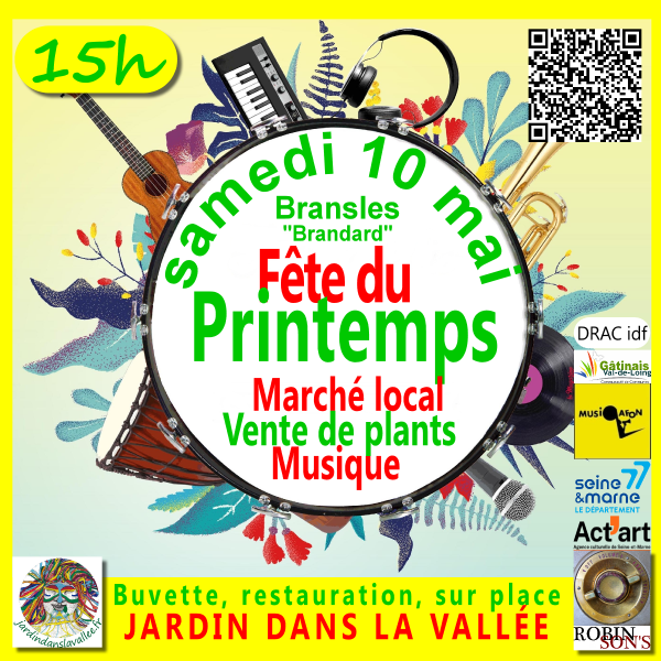 affiche de la fête du printemps au Jardin dans la vallée